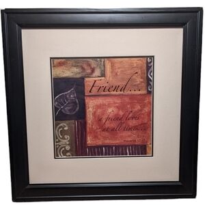 A Friend Loves At All Times Proverbs 17:17 Framed Debbie Dewitt Homestudio Art